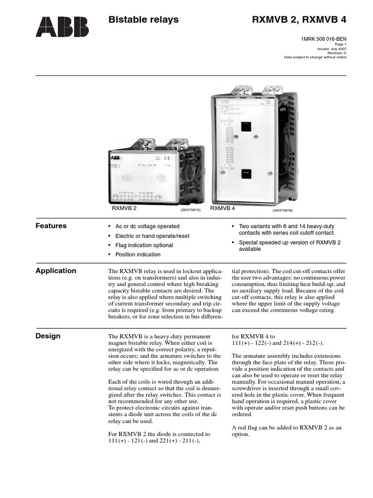 Abb Rxmvb Wiring Diagram 4 Wiring Diagram Networks