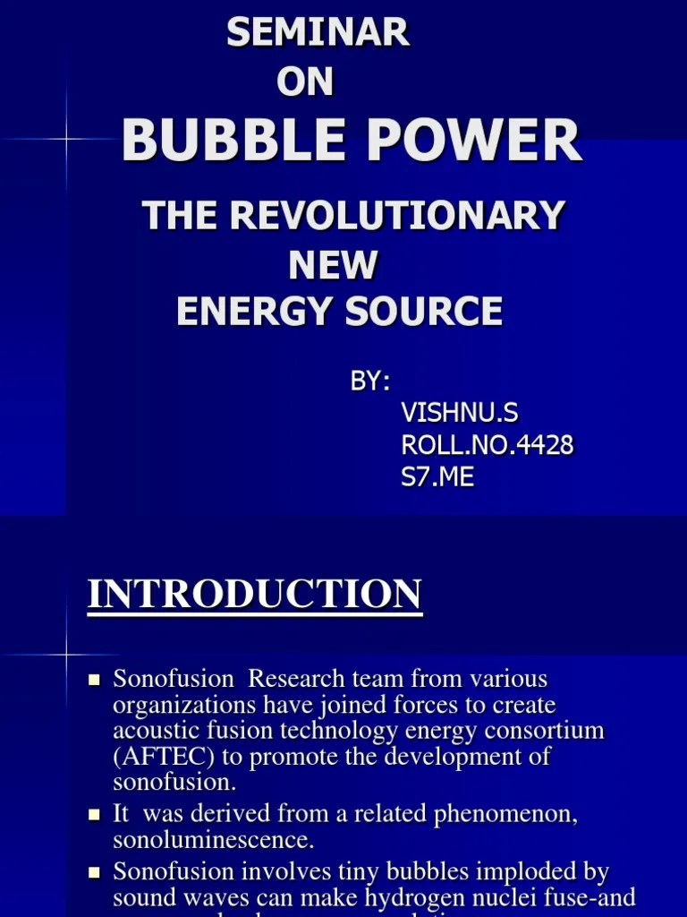Bubble Power PDF Nuclear Fusion Neutron