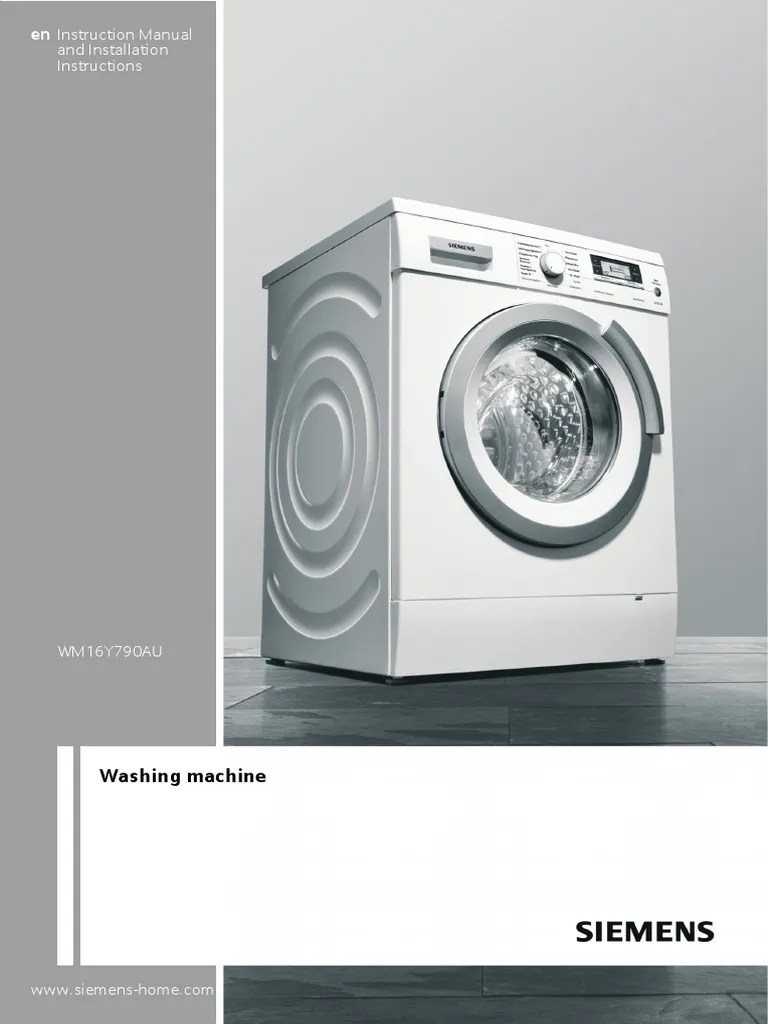 Siemens Washing Guide | PDF | Washing Machine | Textiles