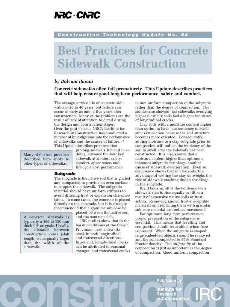 Best Practices For Concrete Sidewalk Construction by Balvant Rajani