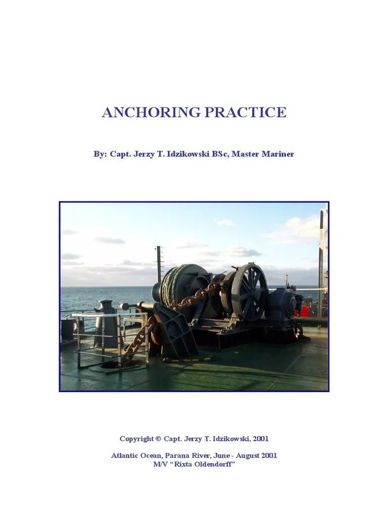 Anchoring Practice PDF Anchor Rudder