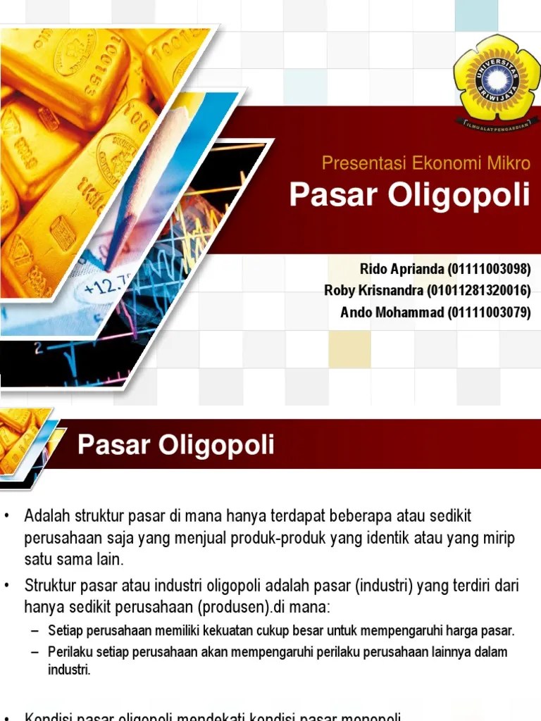 Presentasi Ekonomi Mikro Pasar Oligopoli