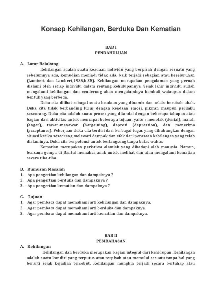 Konsep Kehilangan, Berduka Dan Kematian PDF