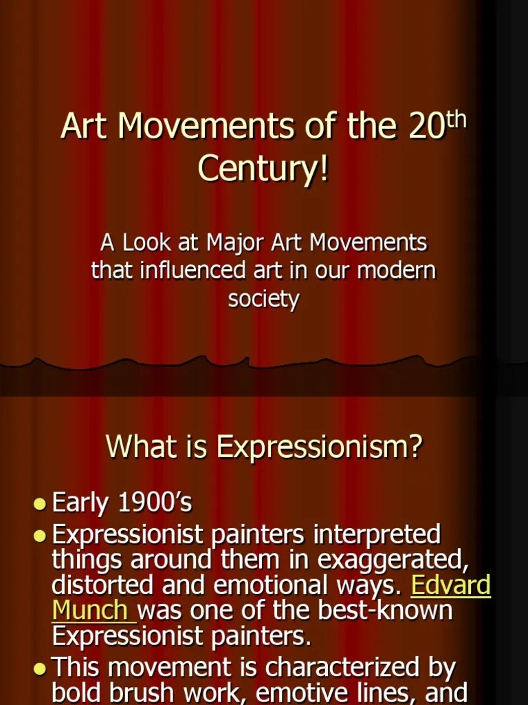 Art Movements of The 20th Century! PDF Surrealism Abstract Art