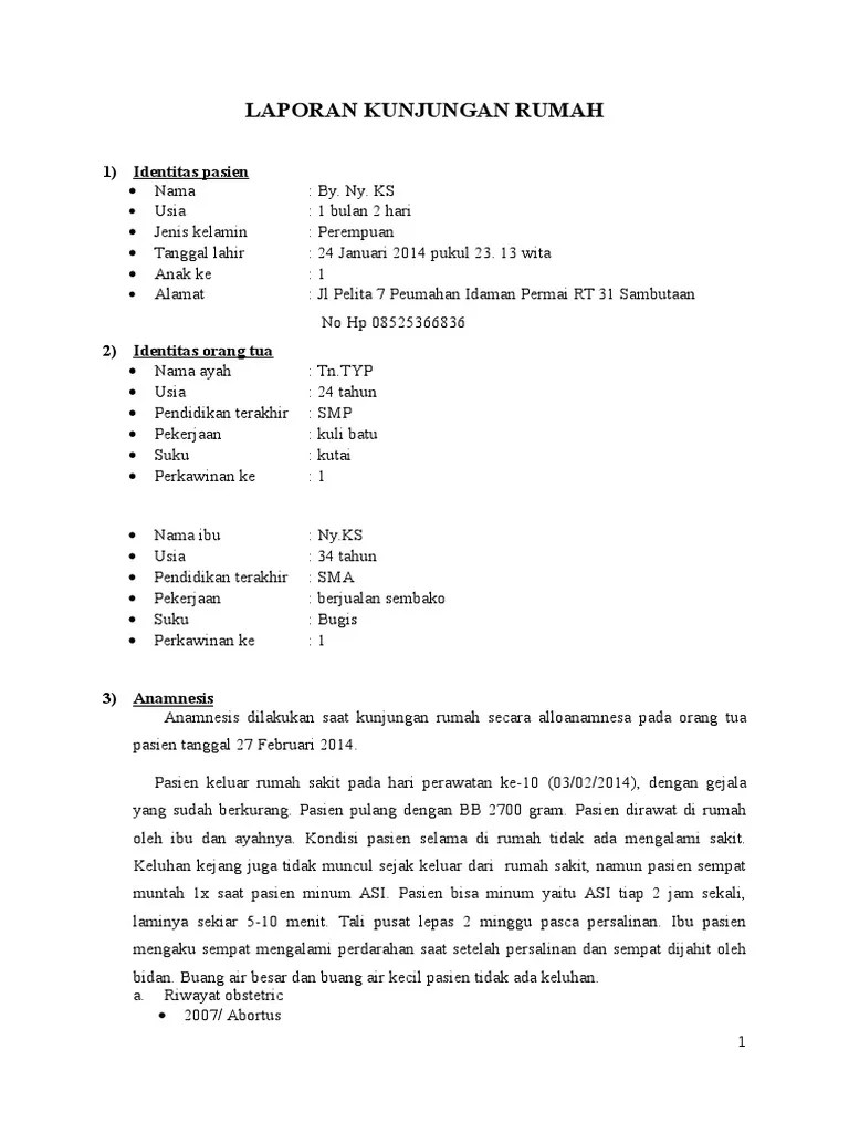 Laporan Kunjungan Rumah | PDF