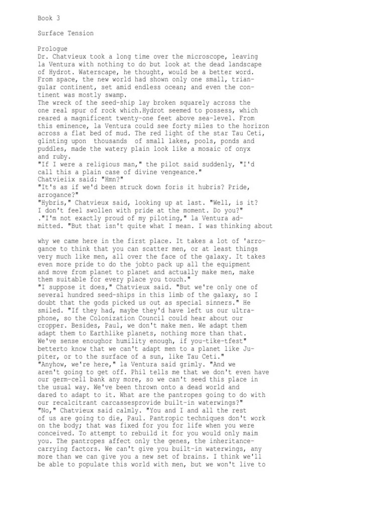 Blish, James Surface Tension PDF Breathing Nature