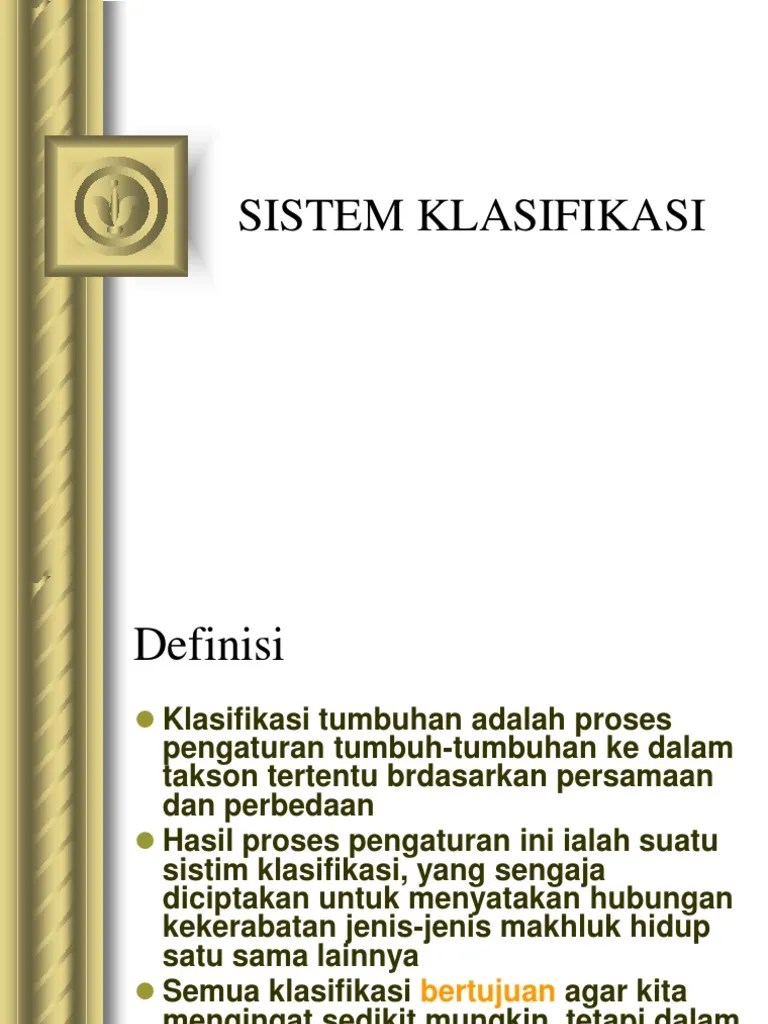 Sistem Klasifikasi Tumbuhan | PDF