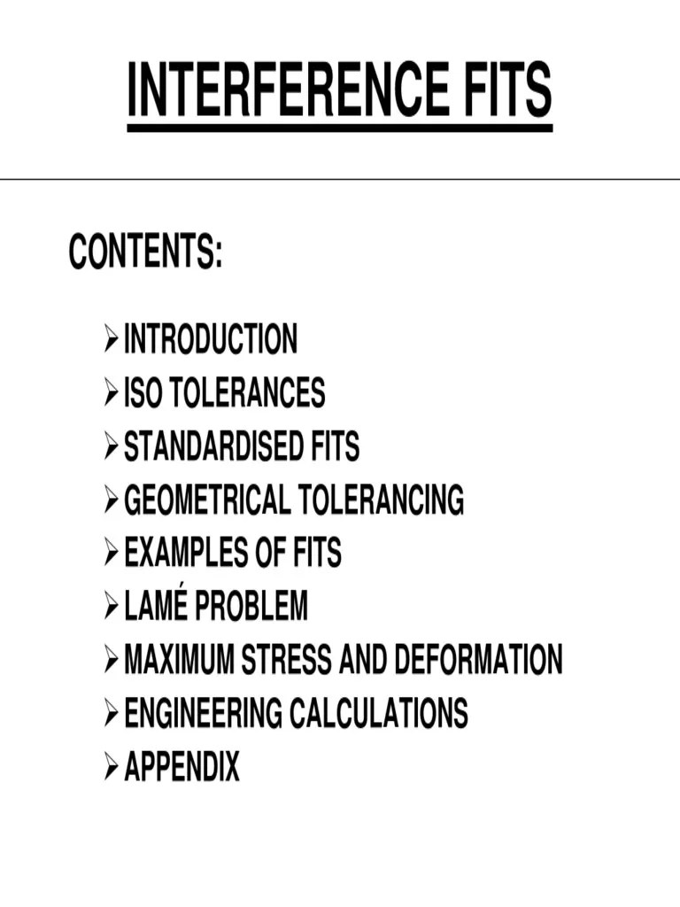 6 Interference Fits Engineering Tolerance Strength Of Materials