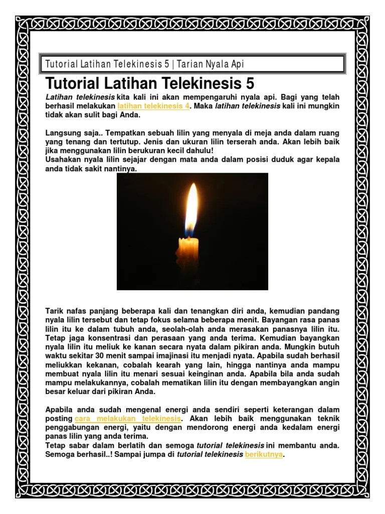 4.tutorial Latihan Telekinesis 5 | PDF