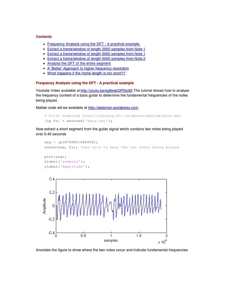 DFT Frequency Resolution Tutorial (1) Spectral Density Discrete