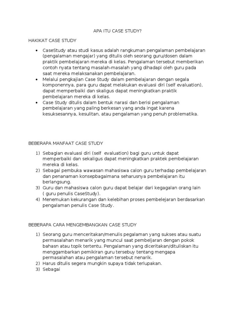 Apa Itu Case Study