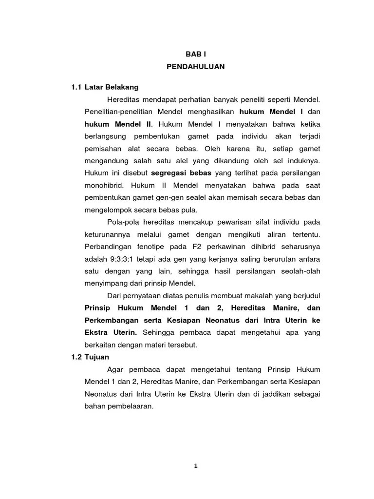 Makalah Hukum Mendel2