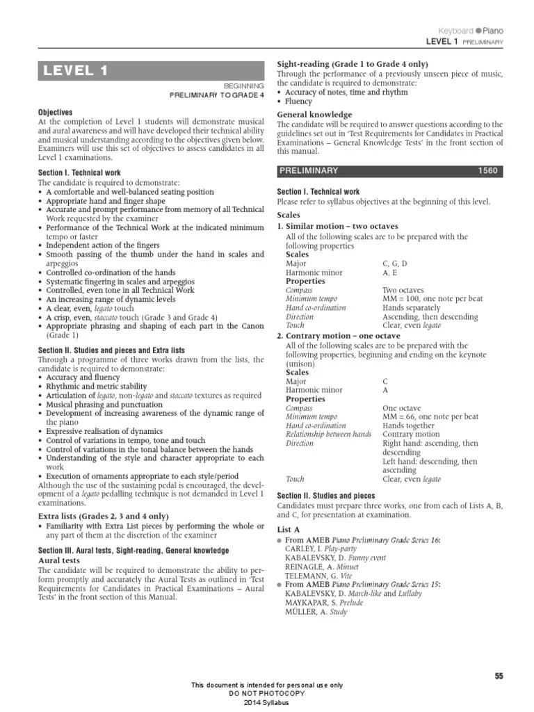 AMEB SYLLABUS 2014 PDF