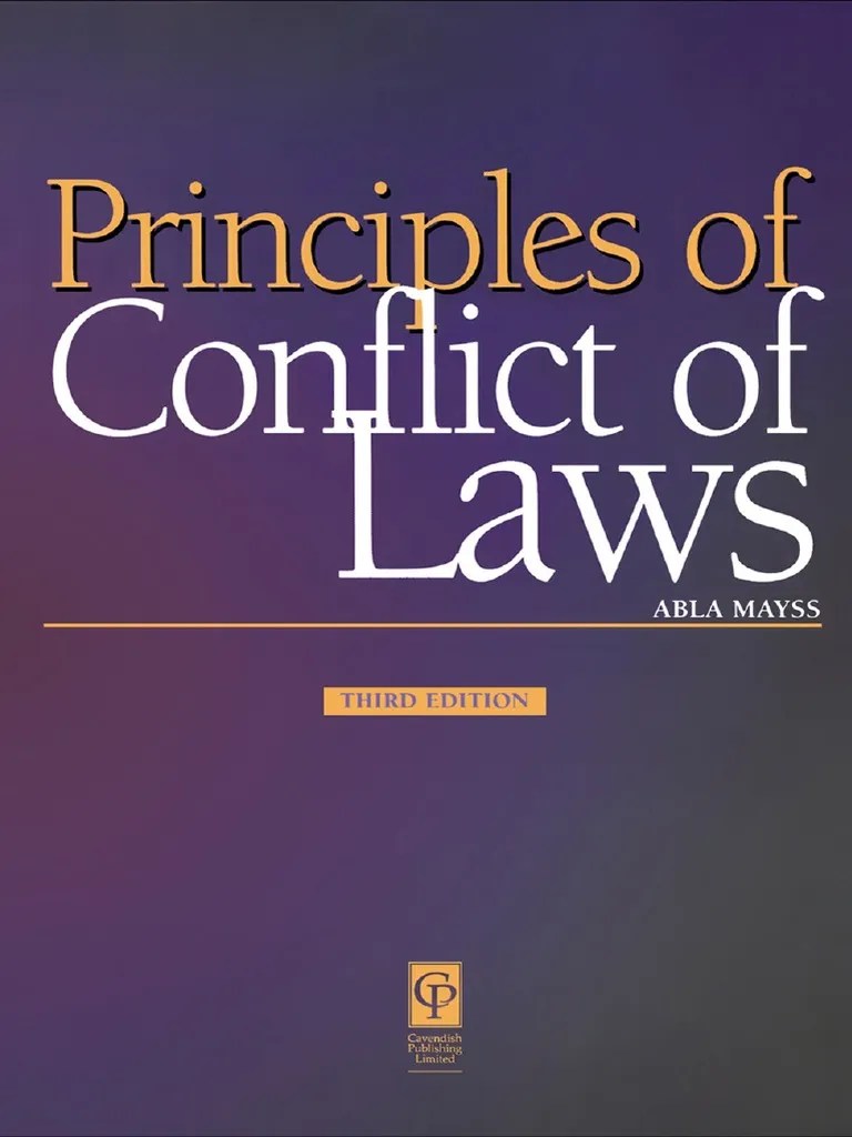 Principles of Conflict of Laws PDF Choice Of Law Domicile (Law)