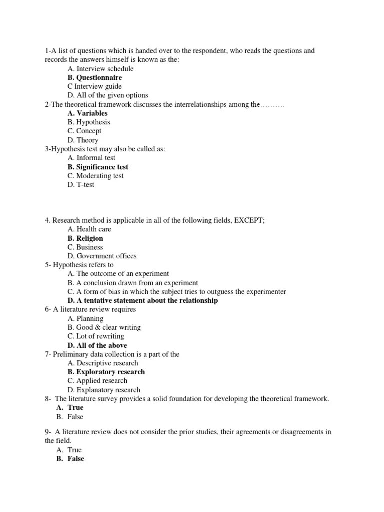 MCQs PDF Hypothesis Statistical Hypothesis Testing