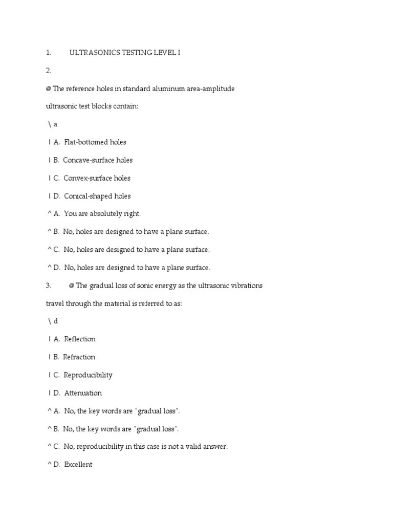 UT Questions and Answers PDF Waves Refraction