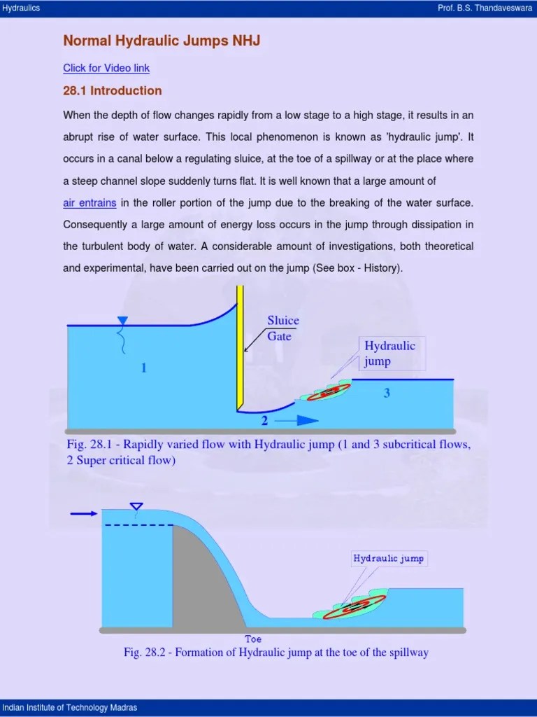 Hydraulic Jump 1 PDF Dynamics (Mechanics) Gases