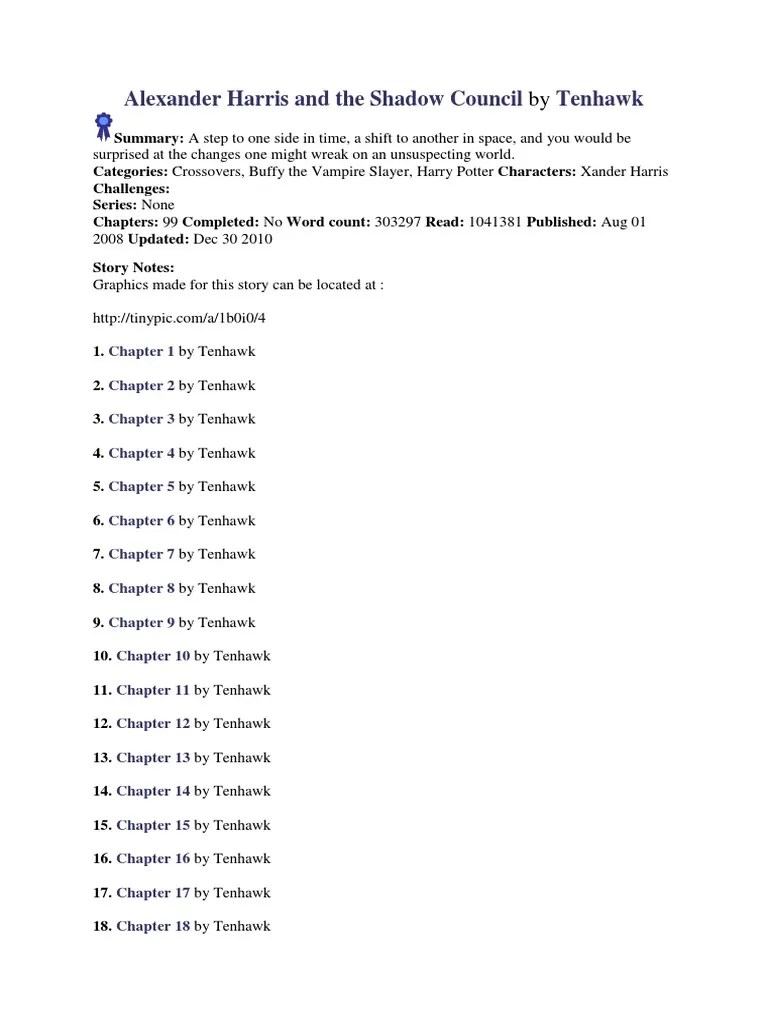 Alexander Harris and the Shadow Council Fiction &amp; Literature