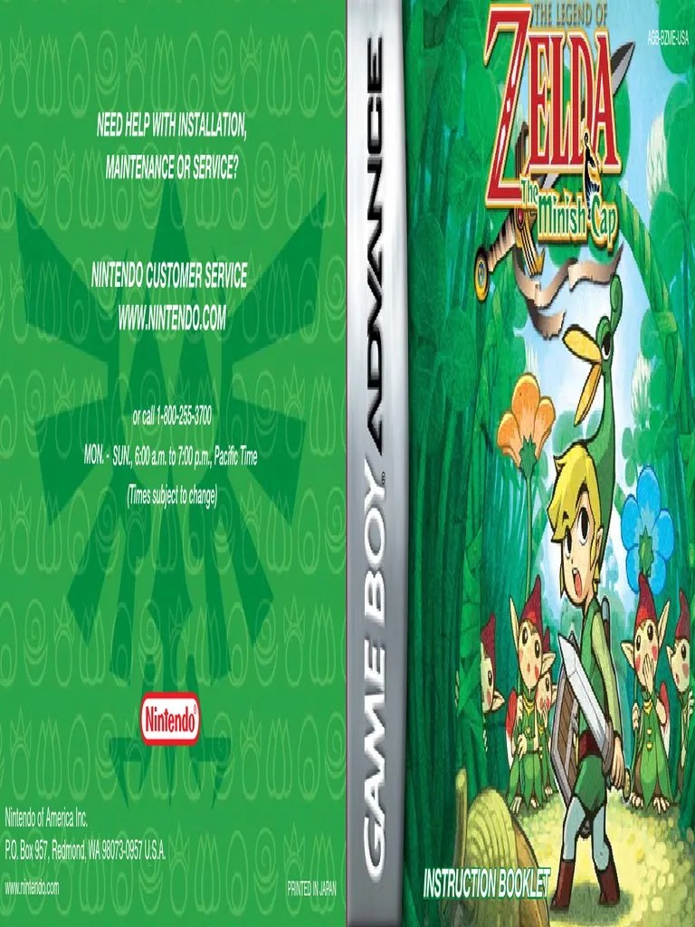 AGB Legend of Zelda the Minish Cap Battery (Electricity) Nintendo