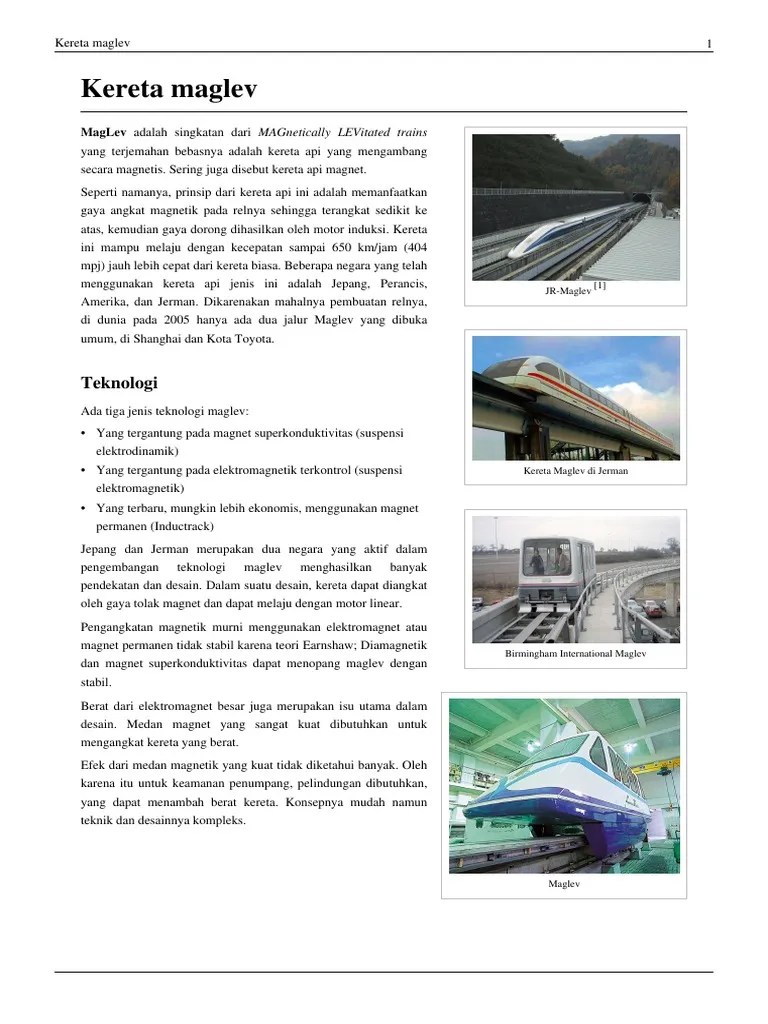Mengapa Pada Saat Melaju Kereta Maglev Tidak Menimbulkan