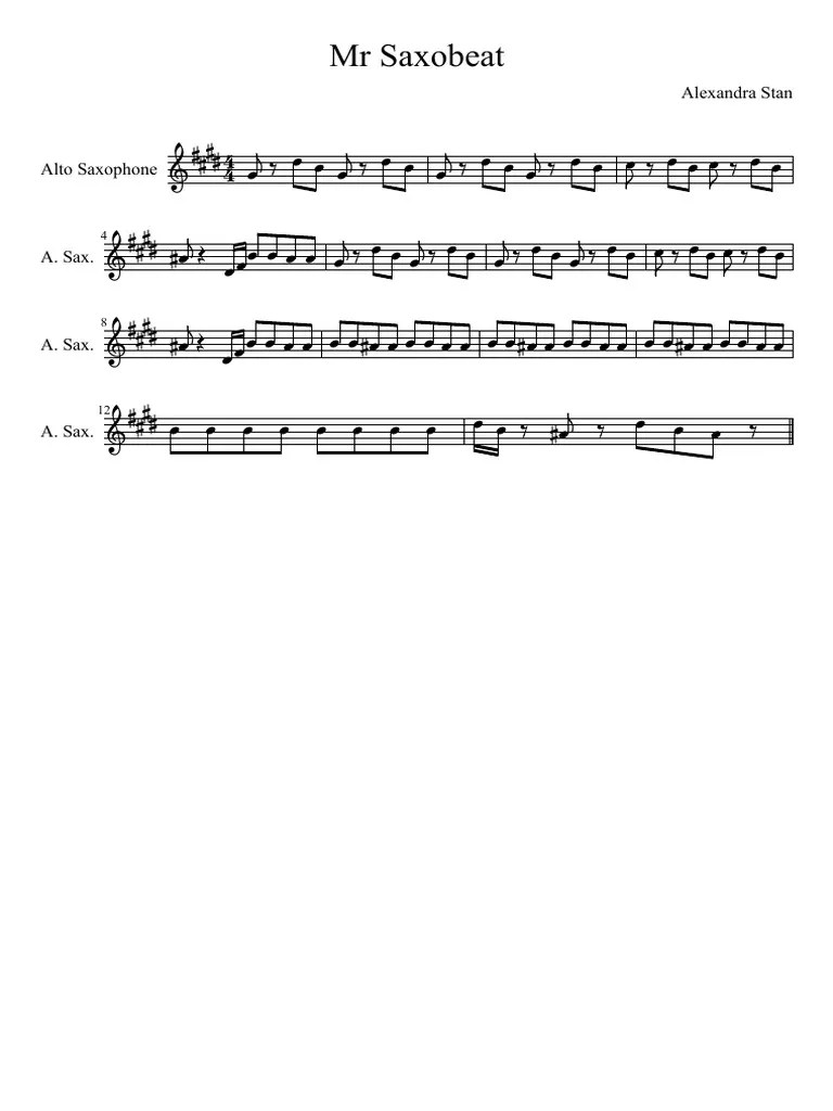Mr. Saxobeat Alto Saxophone PDF