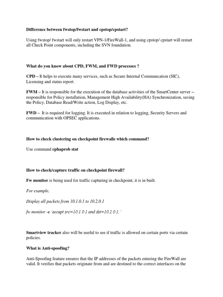 Checkpoint PDF Ip Address Firewall
