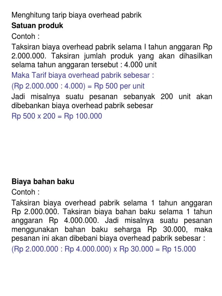 Bahan Baku Dan Tenaga Kerja | PDF