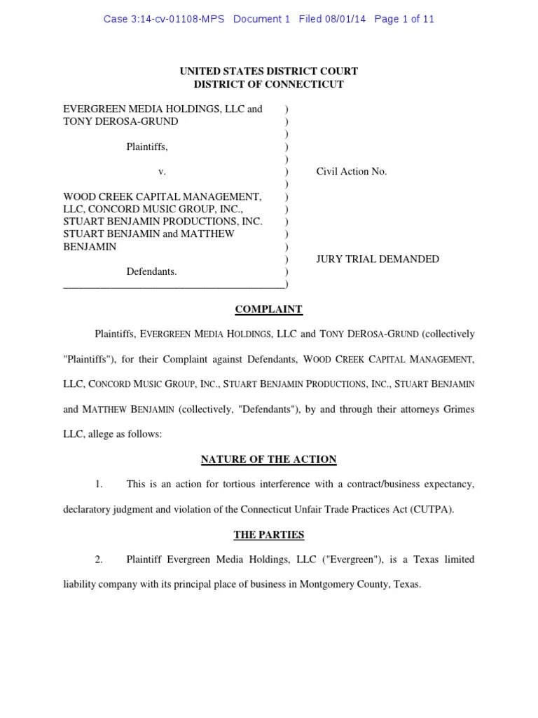 Stax PDF Tortious Interference Complaint