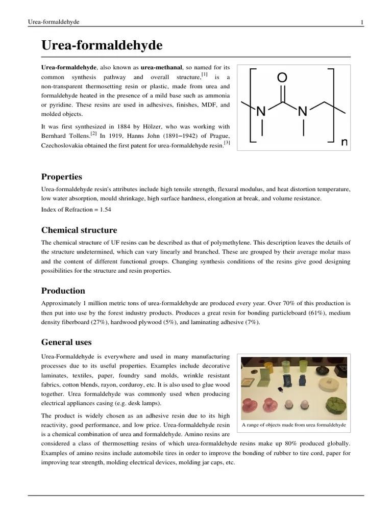 Urea Formaldehyde PDF Building Engineering Building Materials