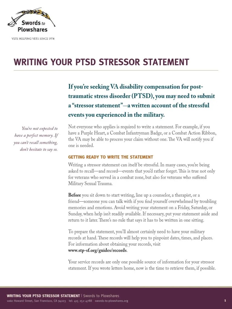 PTSD Writing | PDF | Posttraumatic Stress Disorder | Psychological Trauma