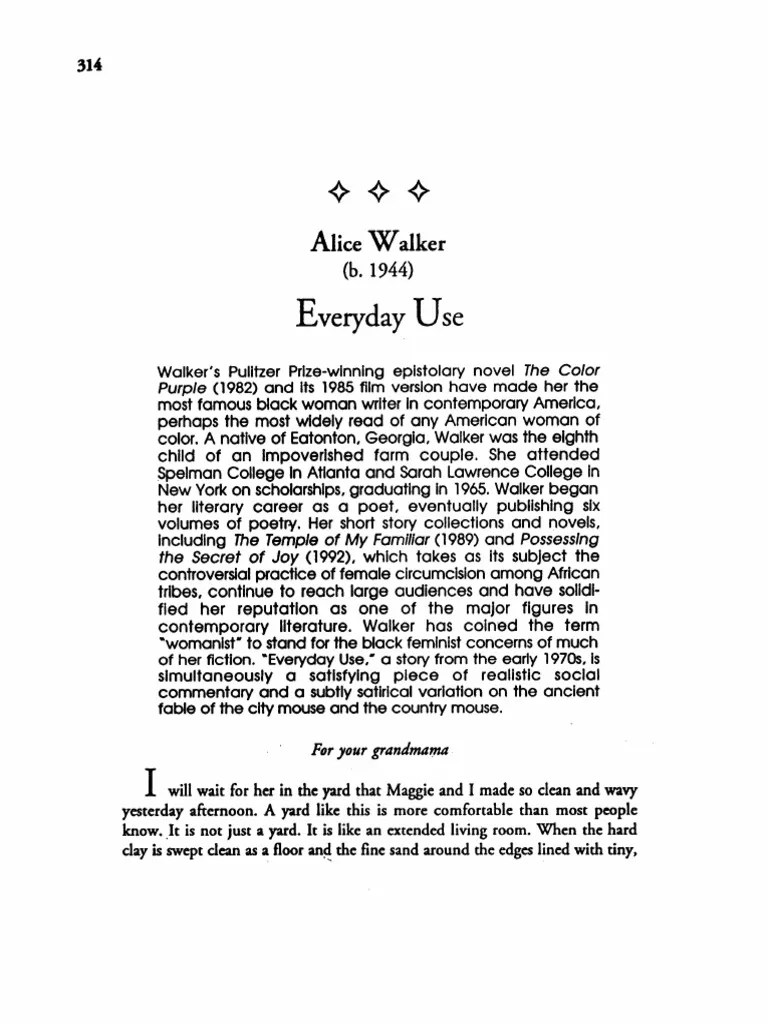 Everyday Use_alice Walker