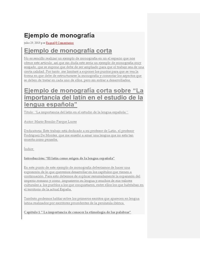 Ejemplo de Monografía