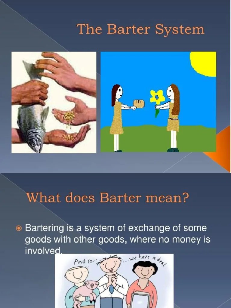 Barter System PDF Medium Of Exchange Currency