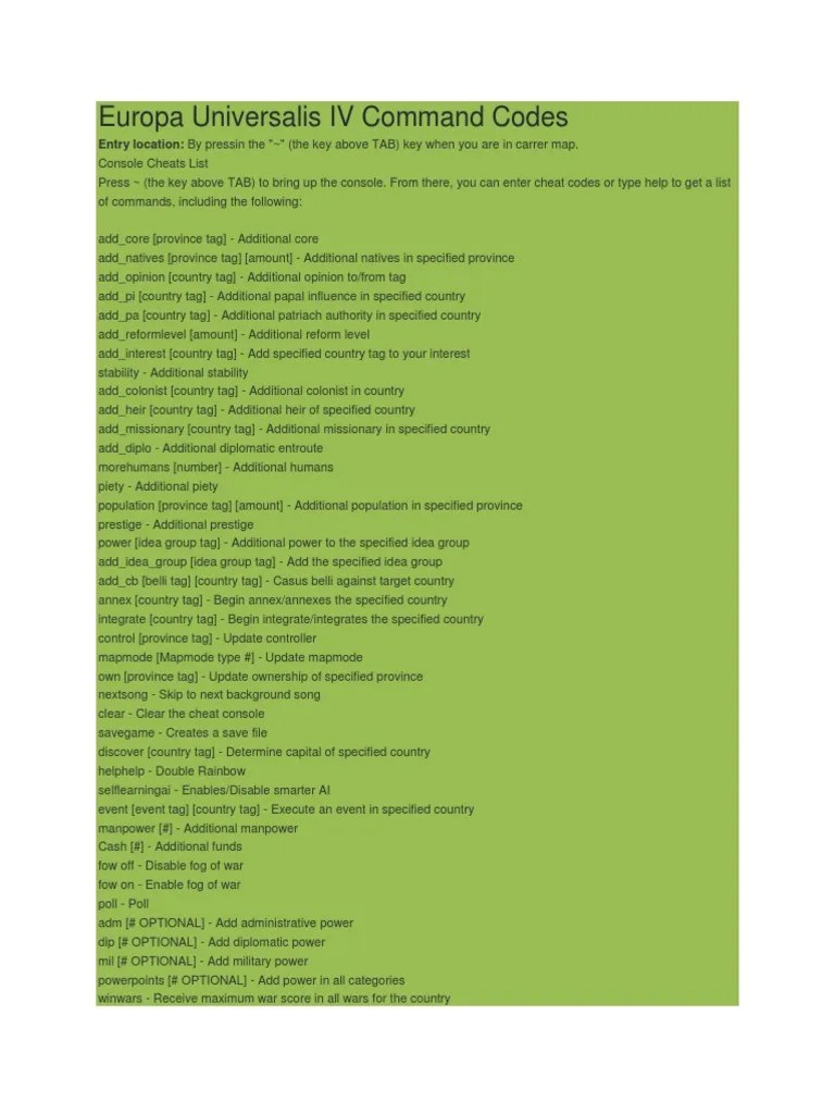 Cheats EU4 PDF Software Computing
