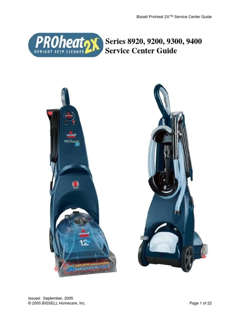 Bissell Proheat 2x Repair Guide | PDF | Vacuum Tube | Voltage