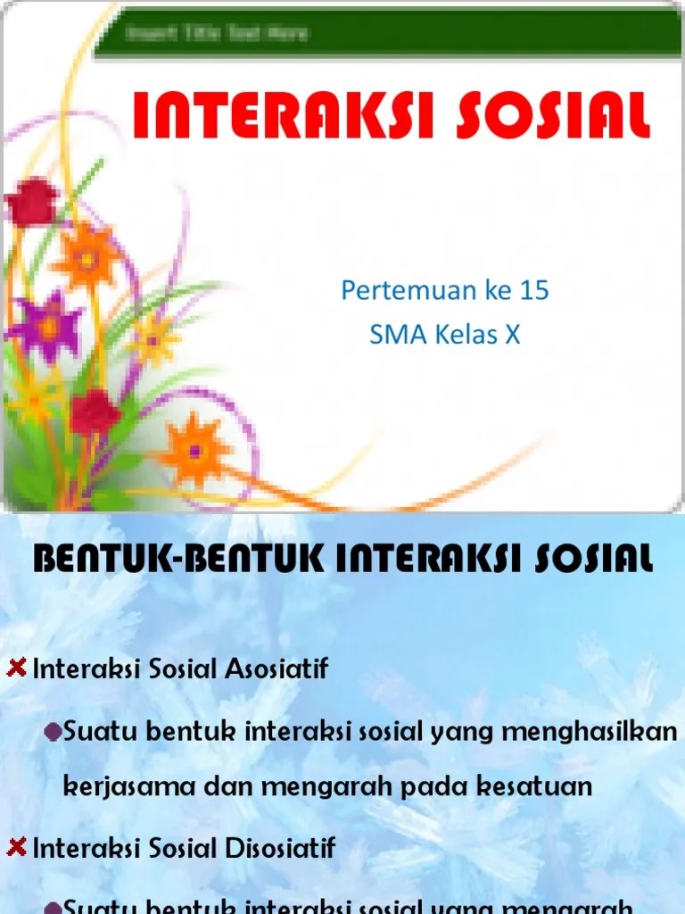 bentukinteraksisosial power point