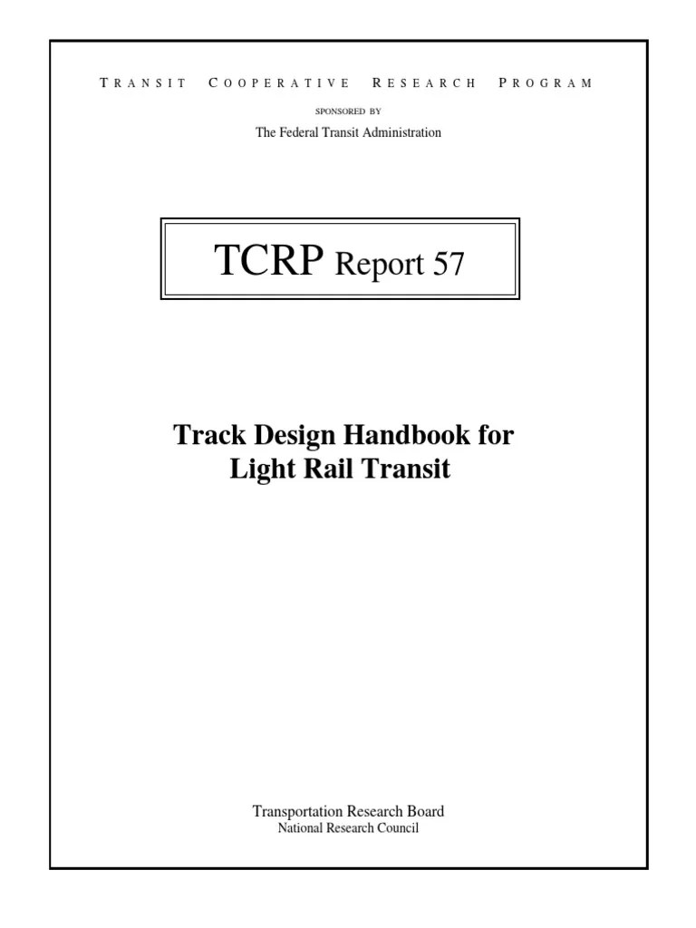 Track Desing Handbook PDF Track (Rail Transport) Light Rail