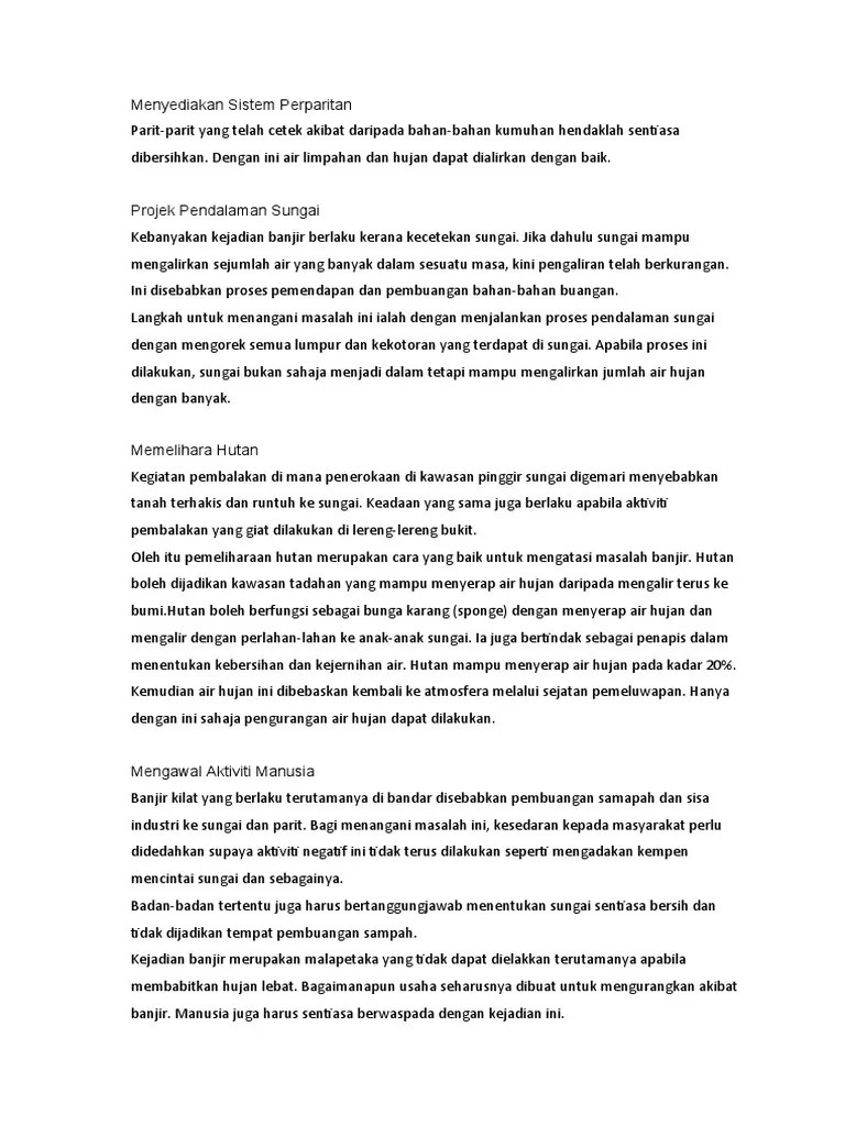 Langkah Mengatasi Banjir Kilat Langkah Langkah Mengatasi Banjir Karena Itu Pemeliharaan Hutan Merupakan Cara Yang Baik Untuk Mengatasi Masalah Banjir Asla Didin