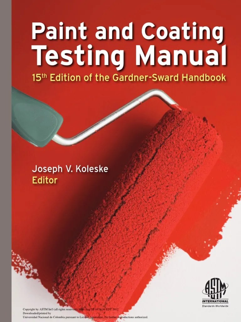 Paint and Coating Testing Manual PDF