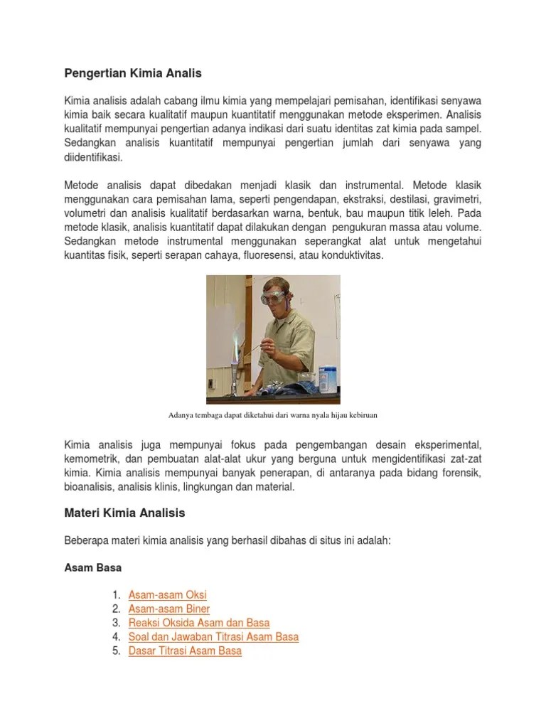 Kimia Analisa | PDF