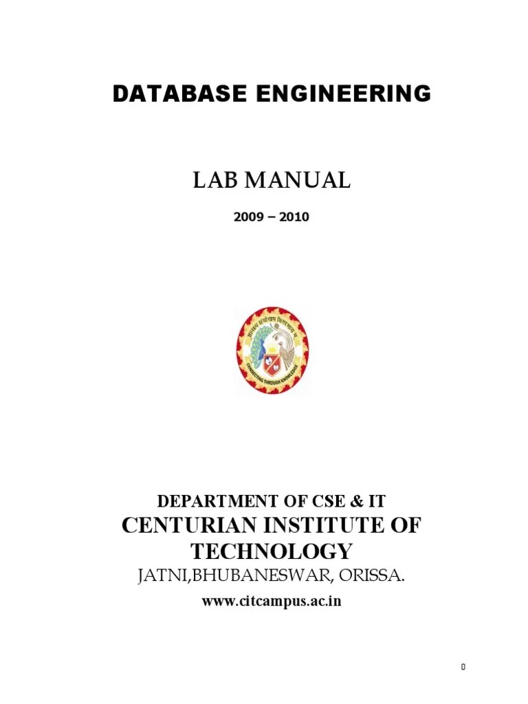 New Dbms Lab Manual PDF Sql Information Technology Management