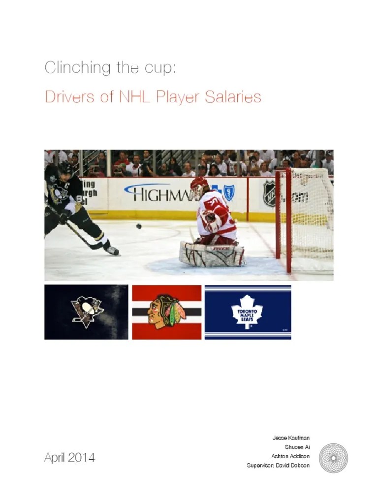 Drivers of NHL Player Salaries Regression Analysis P Value