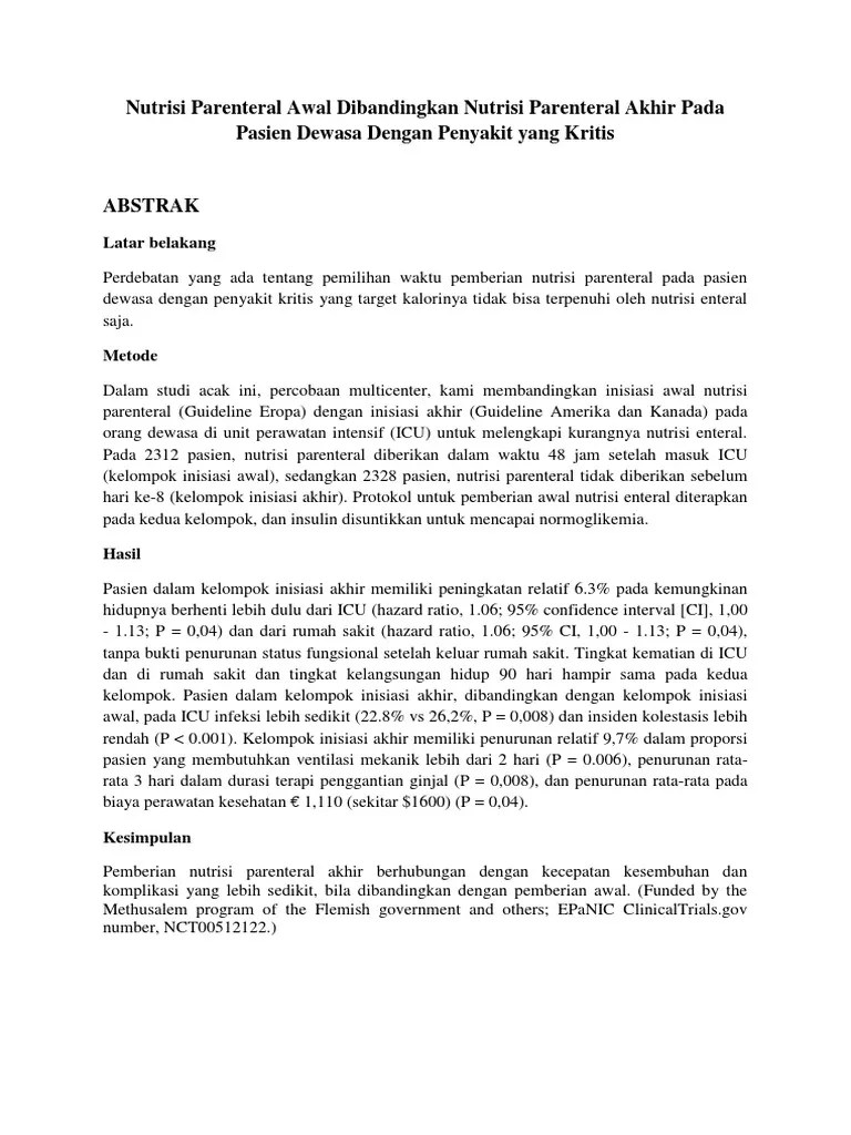 141664044JurnalNutrisiParenteralAwalDibandingkanNutrisi