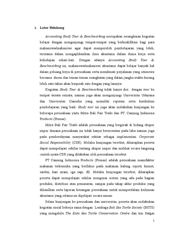 Contoh Laporan Study Tour Ke Malang Kumpulan Contoh Laporan