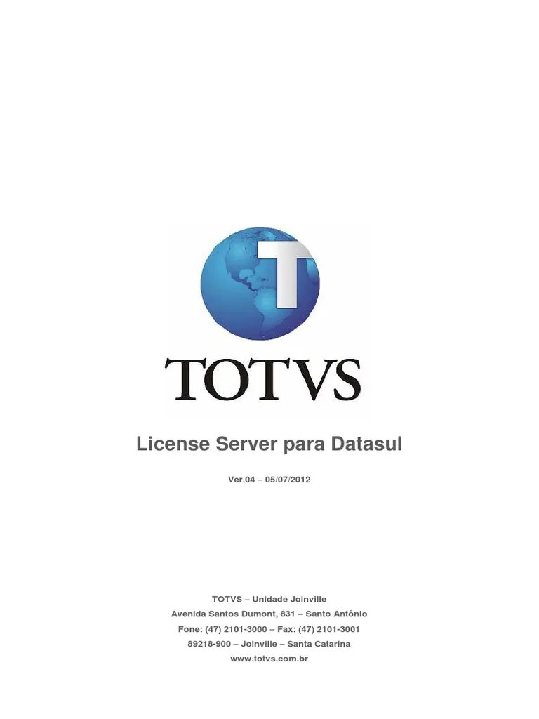 License Server Datasul v4 PDF Servidor (informática) Planejamento