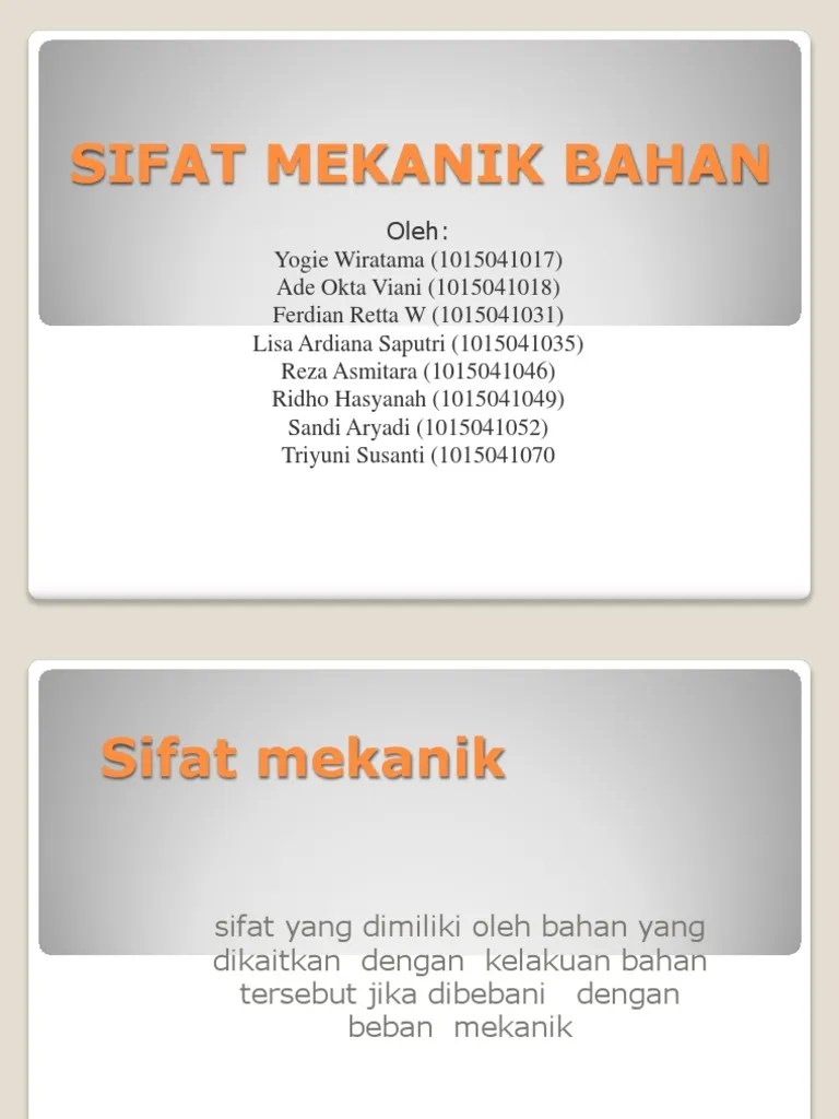 Sifat Mekanik Bahan PDF