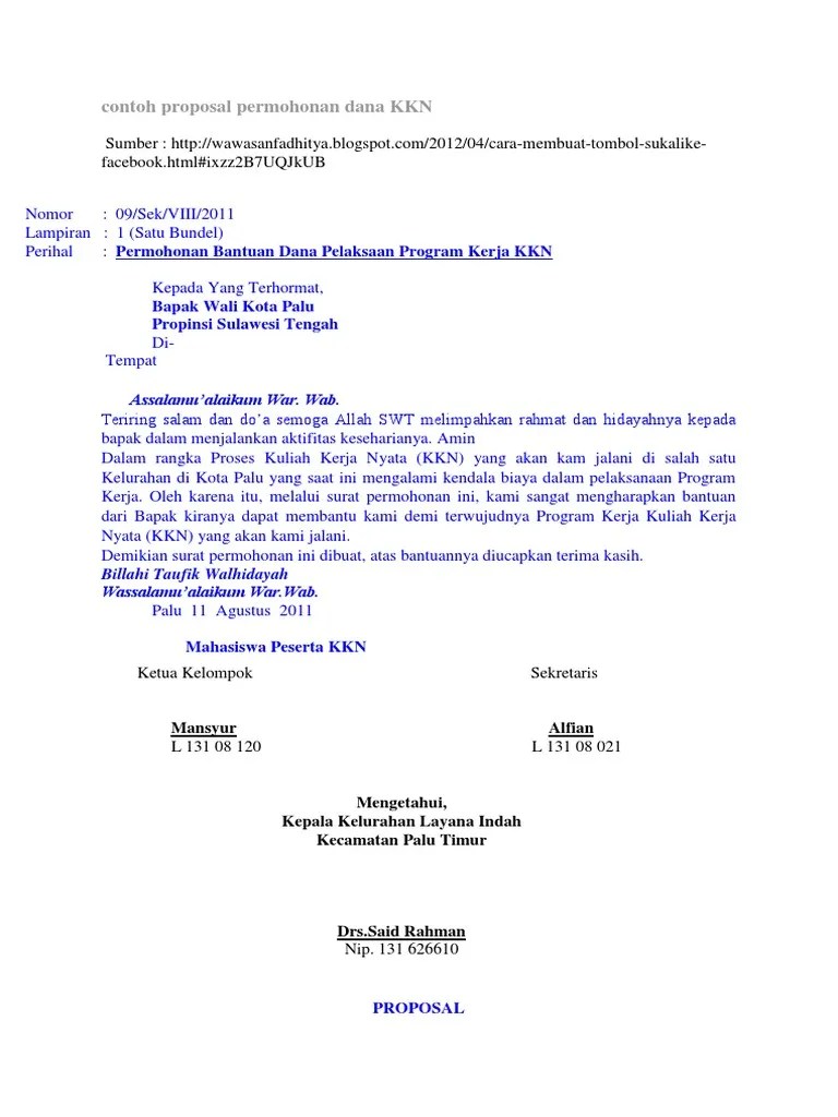 27 Contoh Proposal Pengajuan Dana Sponsor Info Dana Tunai