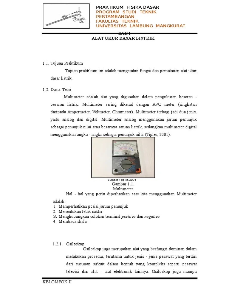 Alat Dasar Ukur Listrik | PDF