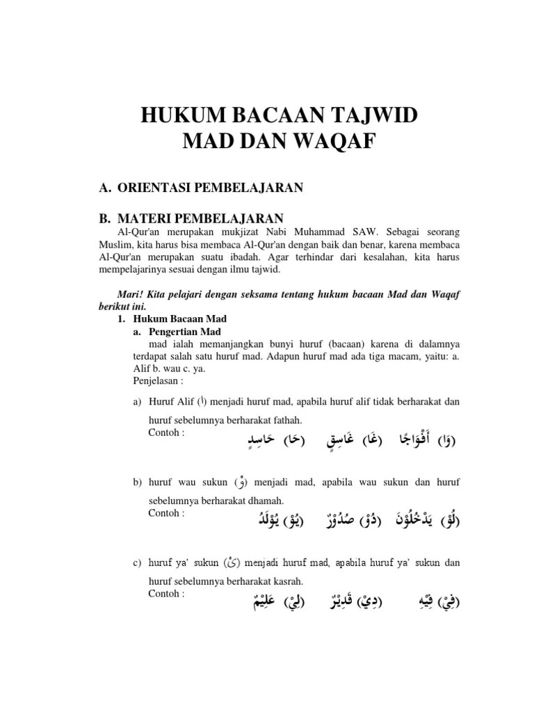 10 Hukum Bacaan Tajwid | PDF