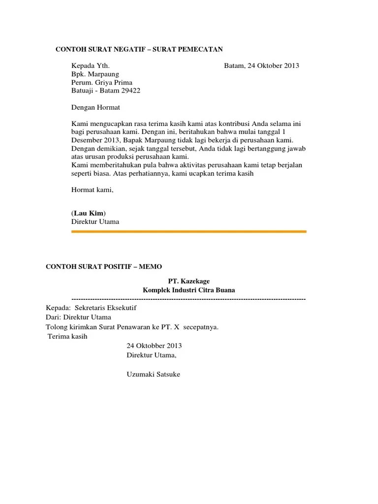 Contoh Surat Kombis | PDF